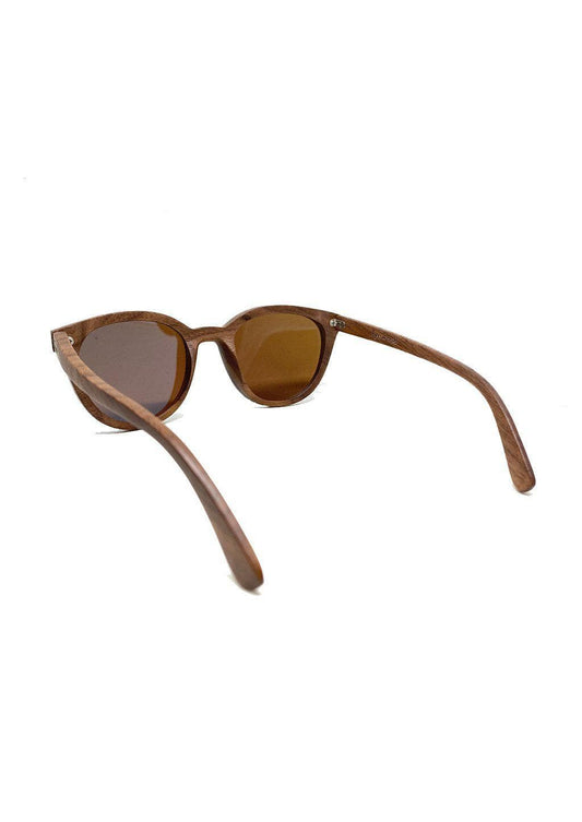 Eyewood Savannah Óculos de Sol em Madeira com Lentes Polarizadas UV400 e Espelho Azul