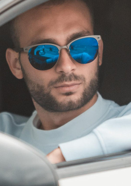 Óculos de Sol Clubmaster em Titânio V2 com Lentes Intercambiáveis Design Luxuoso Leve Durável
