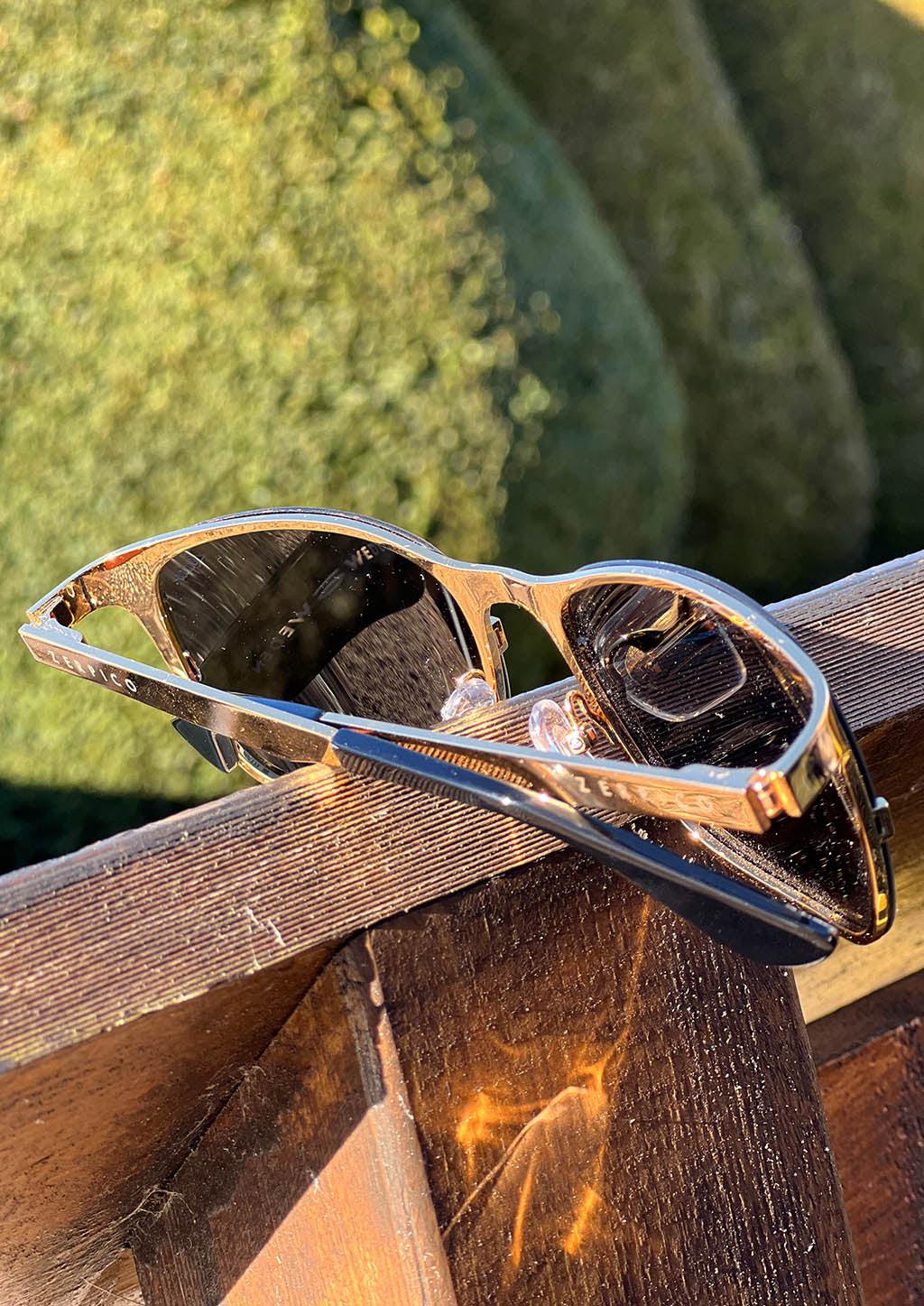 Óculos de Sol Wayfarer em Titânio com Banho de Ouro 24K V2 Luxo Exclusivo Feito à Mão Artesanal Edição Limitada