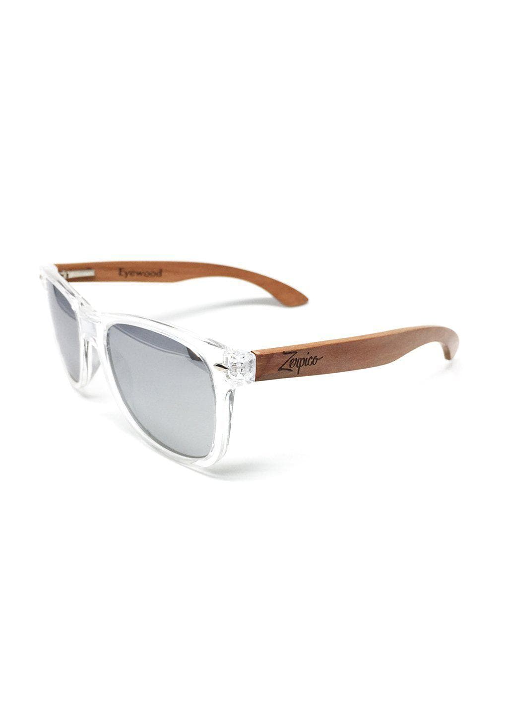 Eyewood Wayfarer Crystal Óculos de Sol em Madeira Jacarandá com Lentes Polarizadas