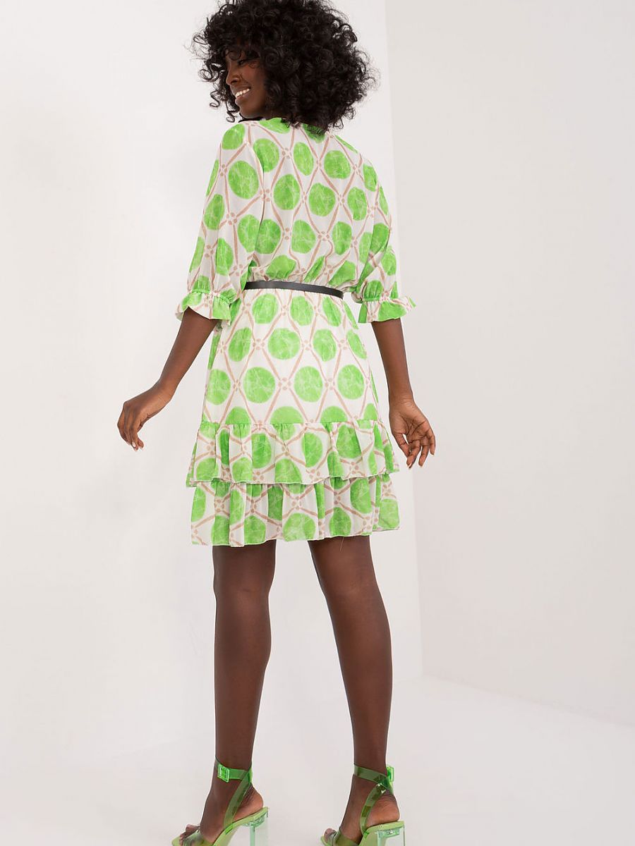 Vestido Daydress Modelo 196799 Italy Moda Estampa Colorida Confortável Leve Ideal Para Verão