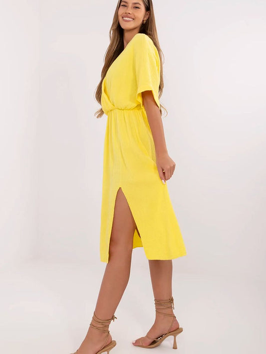 Vestido Daydress Modelo 213277 Italy Moda Em Muselina Respirável 100 Por Cento Algodão Silhueta Flare