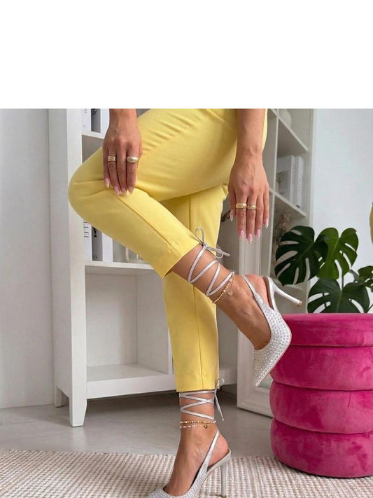 Saltos Finos Strappy Com Cadarço Modelo 227287 Solea Em Couro Ecológico Para Noite E Festas