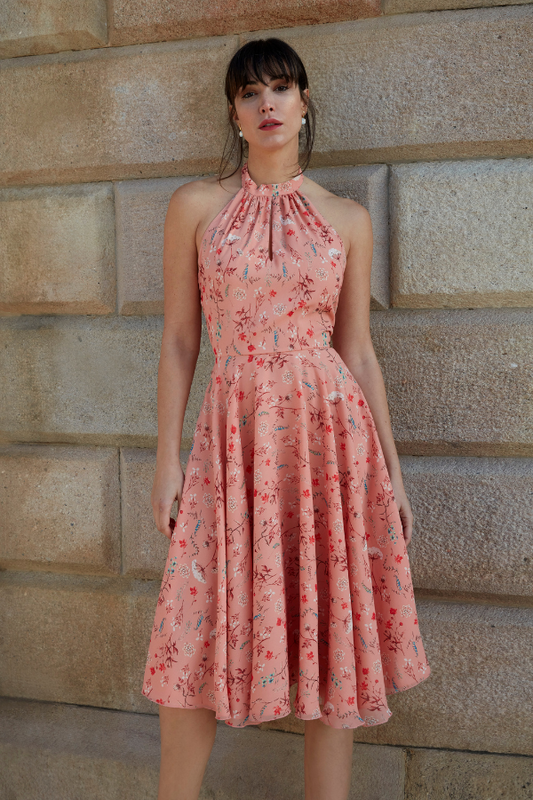 Vigo Vestido Joia Sereia Com Decote Halter E Cintura Ajustada Para Elegância e Conforto