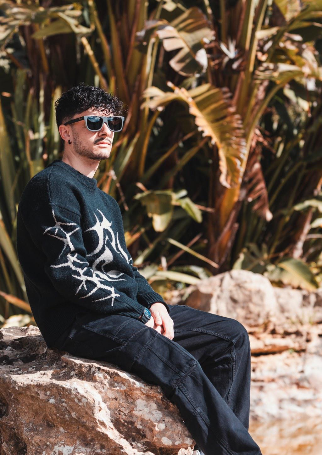 Óculos De Sol Dream Series Edição Limitada Preto Marrom Formato Quadrado Em Bambu Sustentável Lentes Pretas