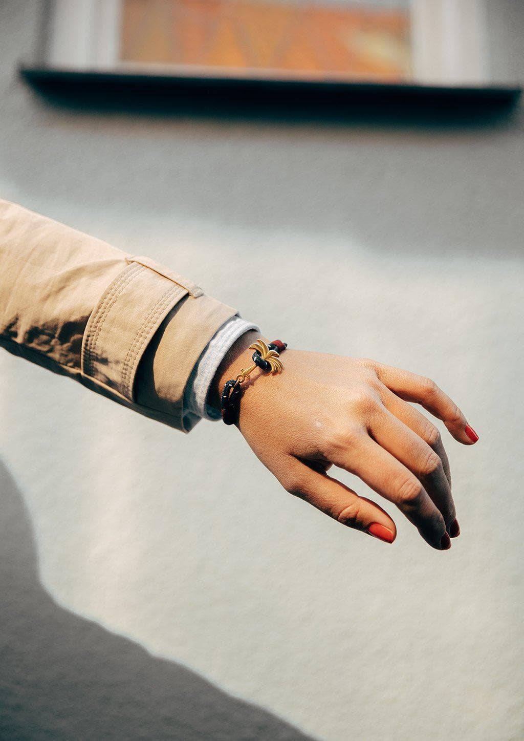 Pulseira Palmband Seven Seas Single Luxo Moderno Acessível Com Motivo Palma Âncora Irradia Felicidade