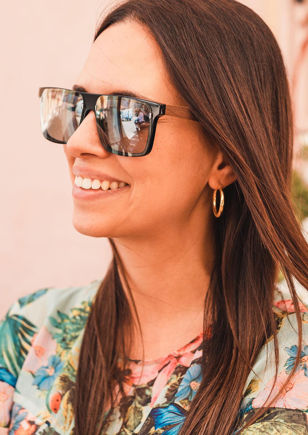 Eyewood Reinvented Óculos Square de Acetato e Madeira Nogueira Design Minimalista Contemporâneo