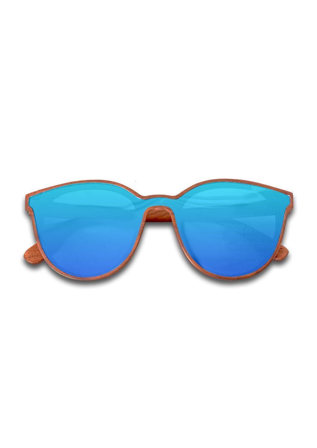 Eyewood Savannah Óculos de Sol em Madeira com Lentes Polarizadas UV400 e Espelho Azul