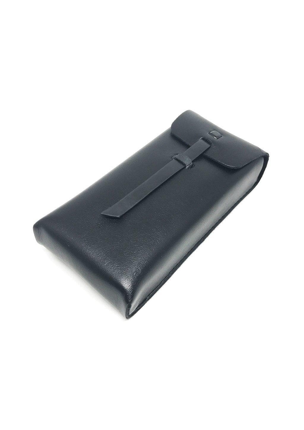 Bolsa de Couro Preto para Óculos Zerpico, Proteção Confiável e Elegância em Deslocamentos