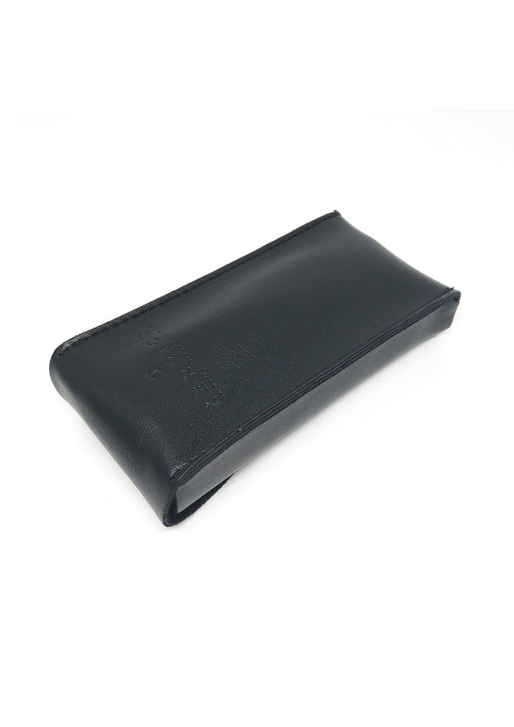Bolsa de Couro Preto para Óculos Zerpico, Proteção Confiável e Elegância em Deslocamentos
