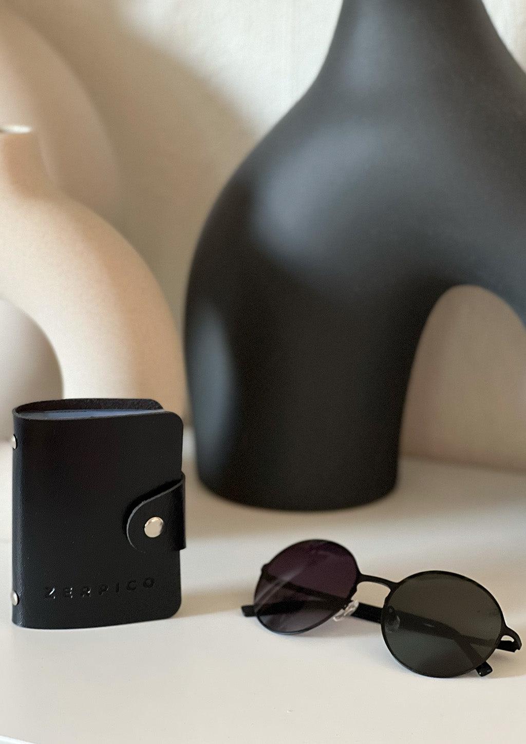 Caso Para Lentes Em Couro Vegano Com Dez Bolsos Para Viagem E Armazenamento Seguro