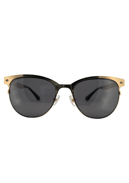 Óculos de Sol Clubmaster em Titânio V2 com Banho de Ouro 24K Marcante Design Leve e Resistente