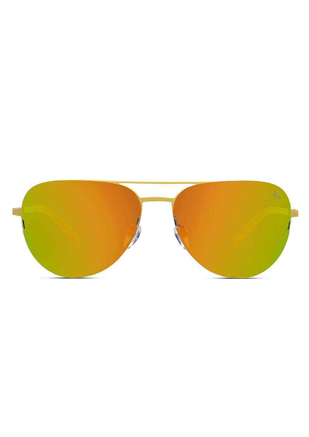 Óculos de Sol Aviador de Titânio Banho de Ouro 24K V2 Luxo com Lentes Intercambiáveis