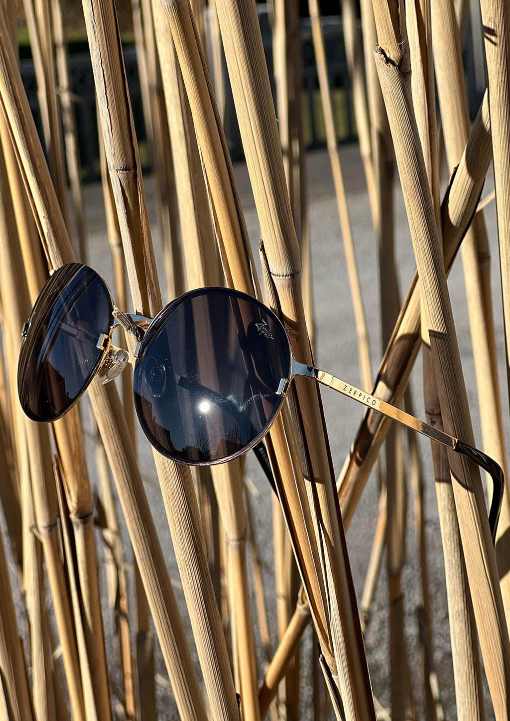 Óculos De Sol Redondos De Titânio Banhados A Ouro 24K Real V2 Feitos Sob Encomenda Exclusivos