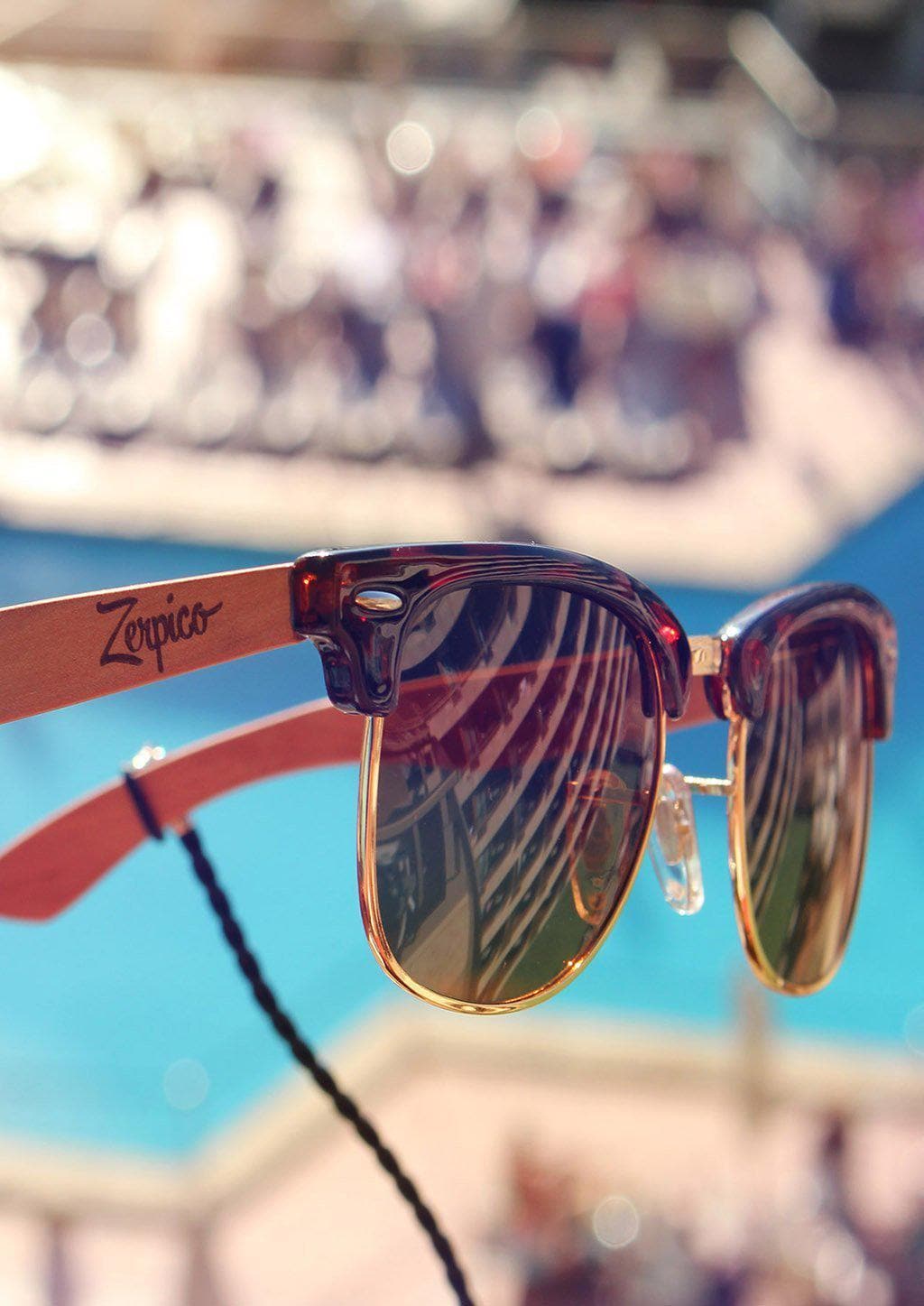 Óculos de Sol Eyewood Clubmaster Cassidy Feito à Mão em Plástico e Jacarandá com Design Natural