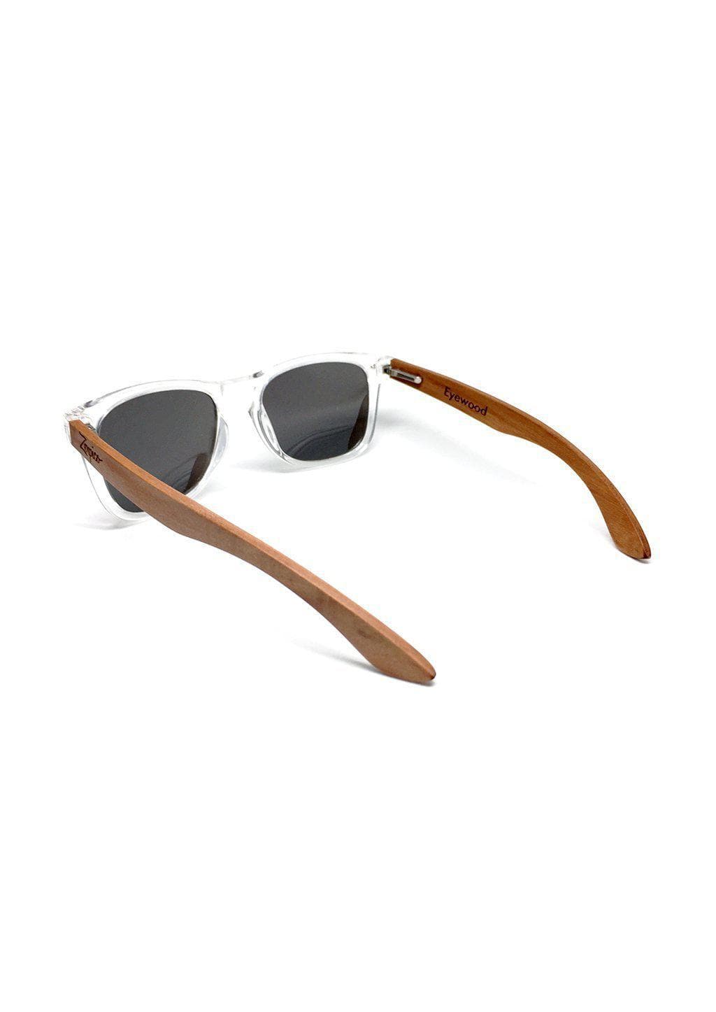 Eyewood Wayfarer Crystal Óculos de Sol em Madeira Jacarandá com Lentes Polarizadas