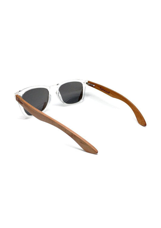 Eyewood Wayfarer Crystal Óculos de Sol em Madeira Jacarandá com Lentes Polarizadas