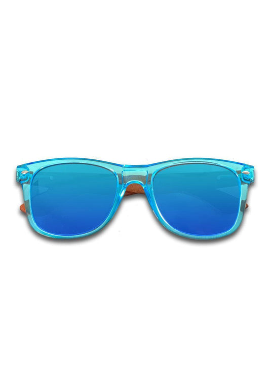 Eyewood Wayfarer Safira Óculos De Sol Artesanais Em Madeira Com Jacarandá Conforto Natural E Estilo Exclusivo