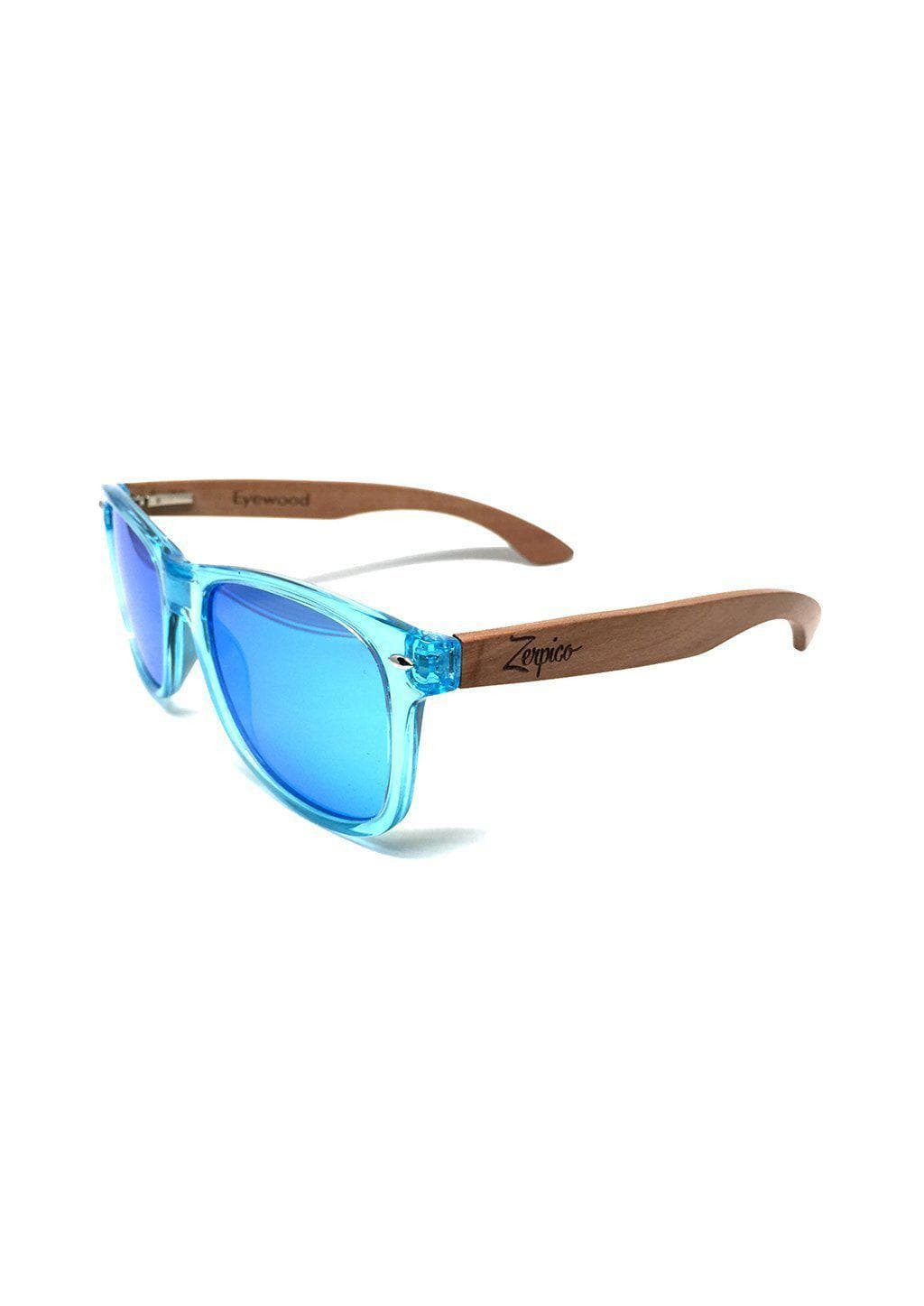 Eyewood Wayfarer Safira Óculos De Sol Artesanais Em Madeira Com Jacarandá Conforto Natural E Estilo Exclusivo