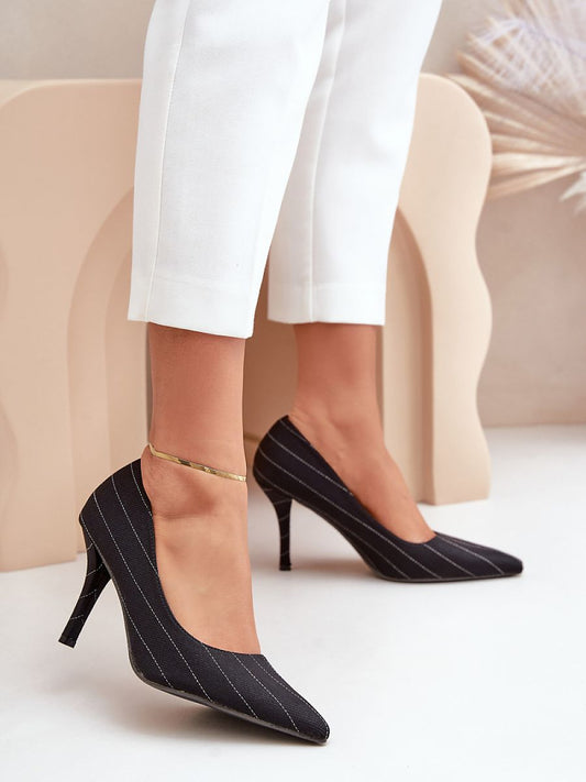 Scarpins Femininos Modelo 203544 Com Bico Fino E Palmilha Confortável Em Material Têxtil De Alta Qualidade
