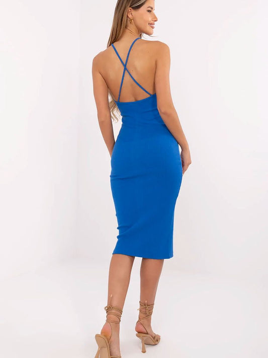Vestido Dia Rue Paris Modelo 214462 Lápis Casual Diário Em Algodão Canelado Com Elastano