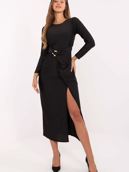 Vestido De Festa Envelope Midi Modelo 217010 Italy Moda Elegância Atemporal Com Toque Contemporâneo