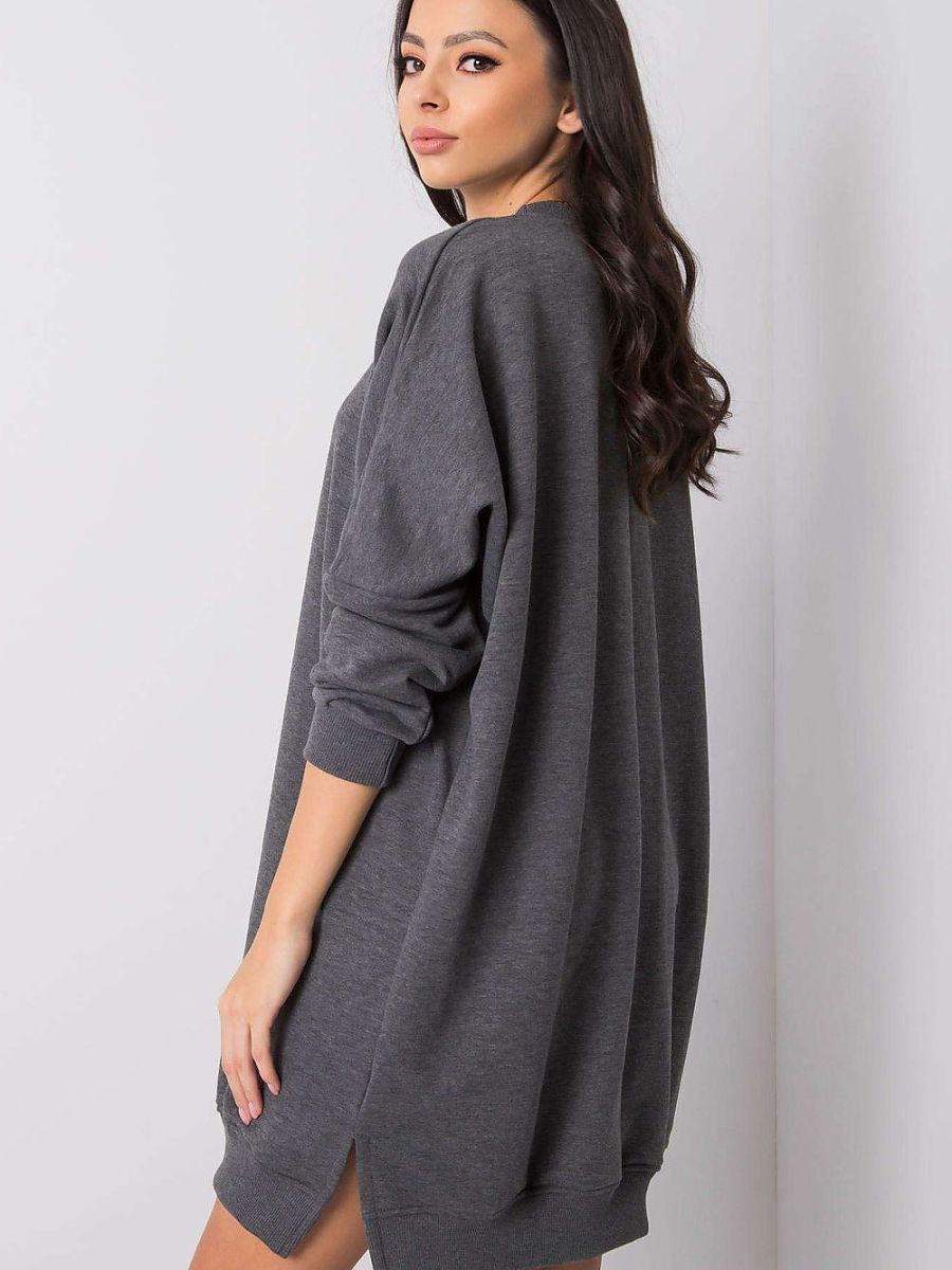Vestido Moletom Confortável com Caimento Solto Versátil Algodão com Elastano para Uso Diário