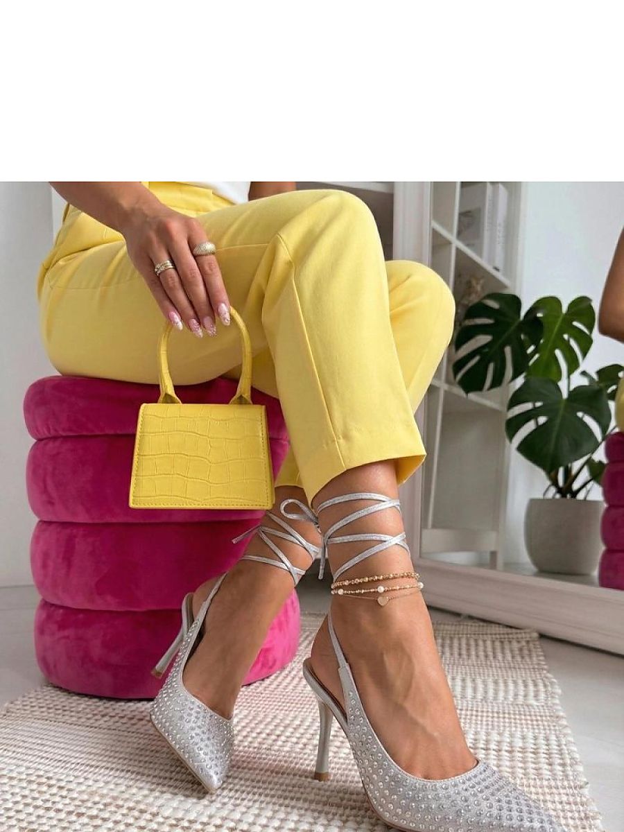 Saltos Finos Strappy Com Cadarço Modelo 227287 Solea Em Couro Ecológico Para Noite E Festas