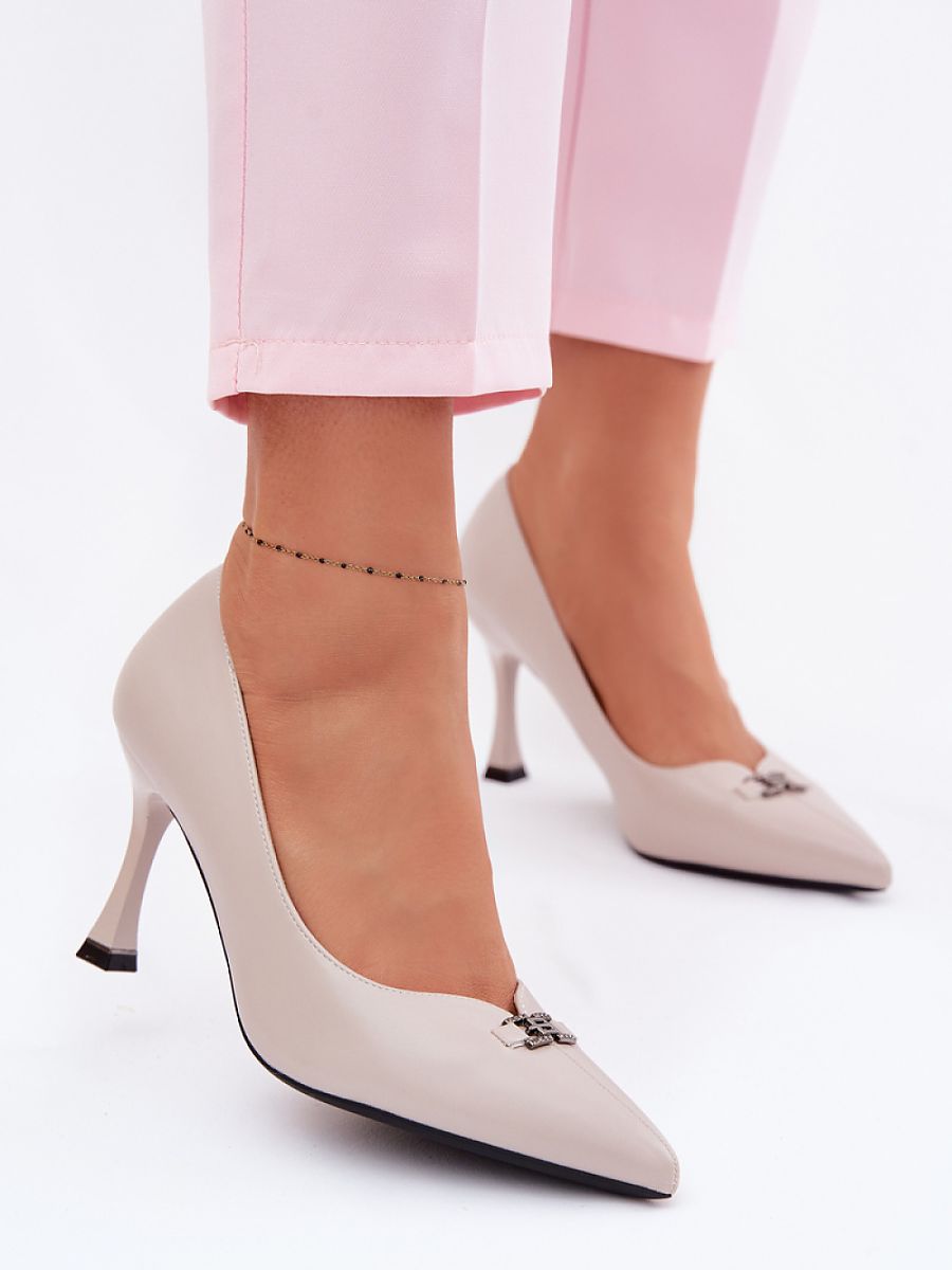Sapatos De Salto Alto Vinceza Modelo 228410 Pontas Finas Elegante Passo Em Estilo Para Ocasiões Especiais