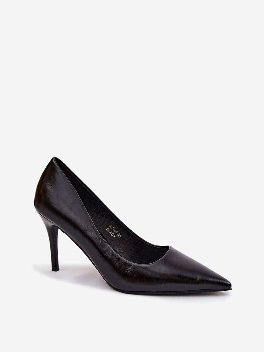 Sapatos Salto Fino Stiletto Em Couro Ecológico Envernizado Modelo 228769 Elegância E Estilo